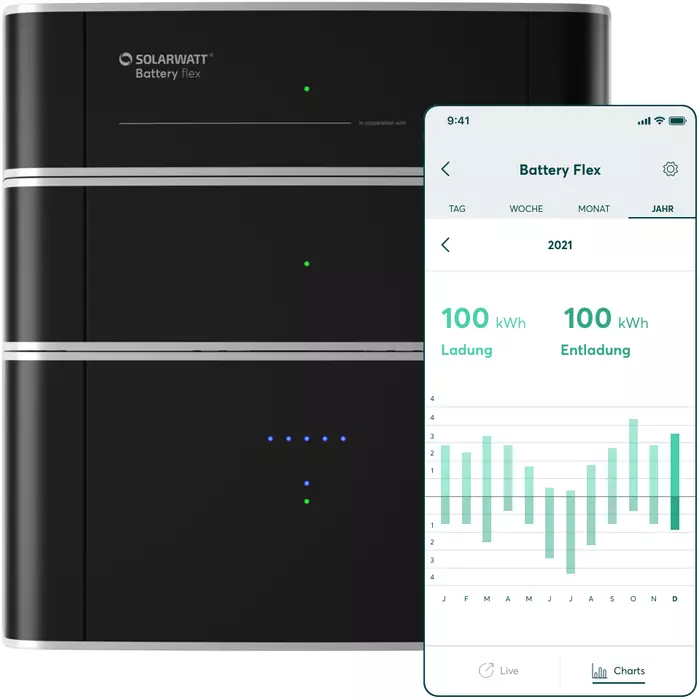 SOLARWATT Home app steuert Stromspeicher